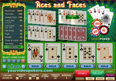 Правила видео покера Aces and Faces в онлайн казино avtomatyigrovie777.com