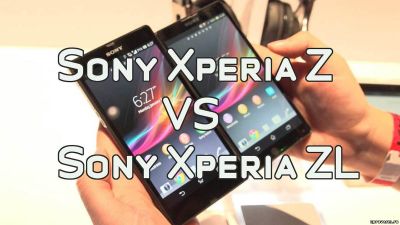 Sony Xperia Z и Xperia ZL бок-о-бок