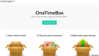 Как расшарить файлы в Интернете с сервисом OneTimeBox