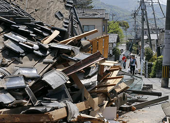 Землетрясение в Японии вызвало наклоны земной поверхности